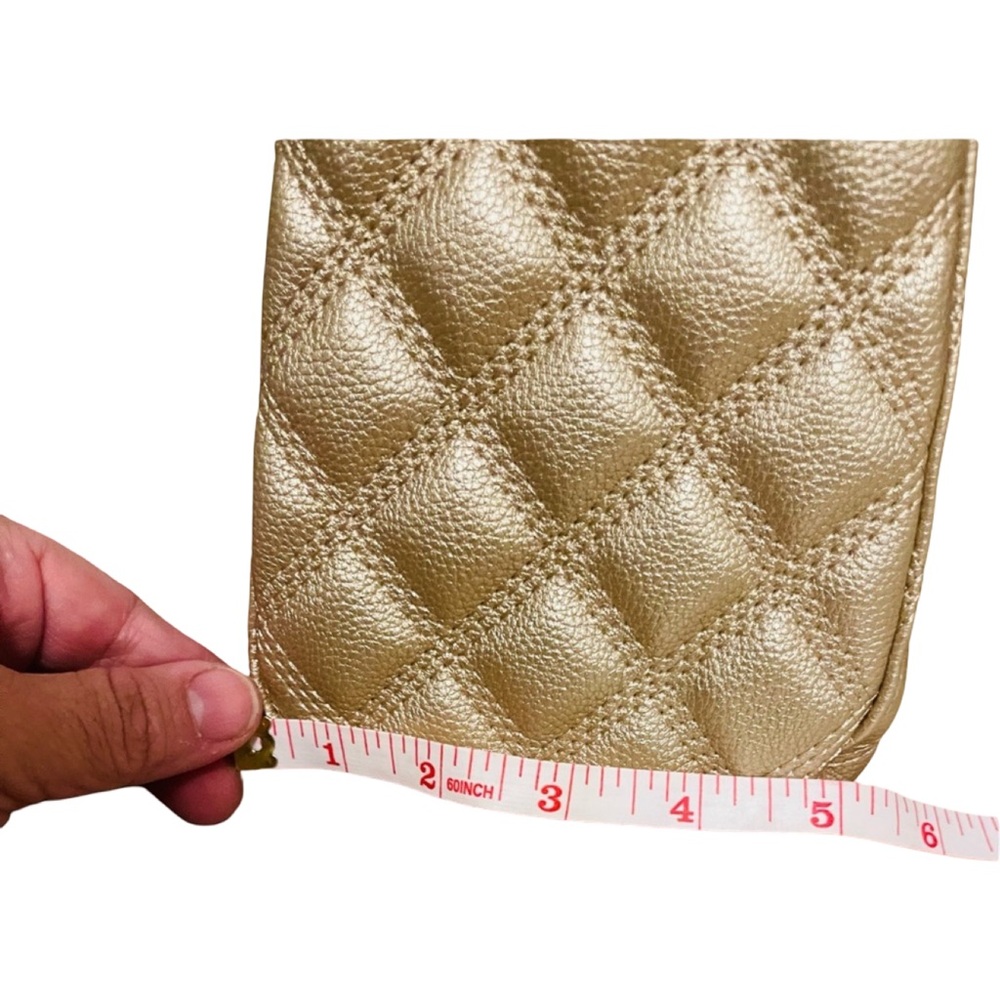 Elegant Gold Quilted Mini Bag - Picture 7 of 8